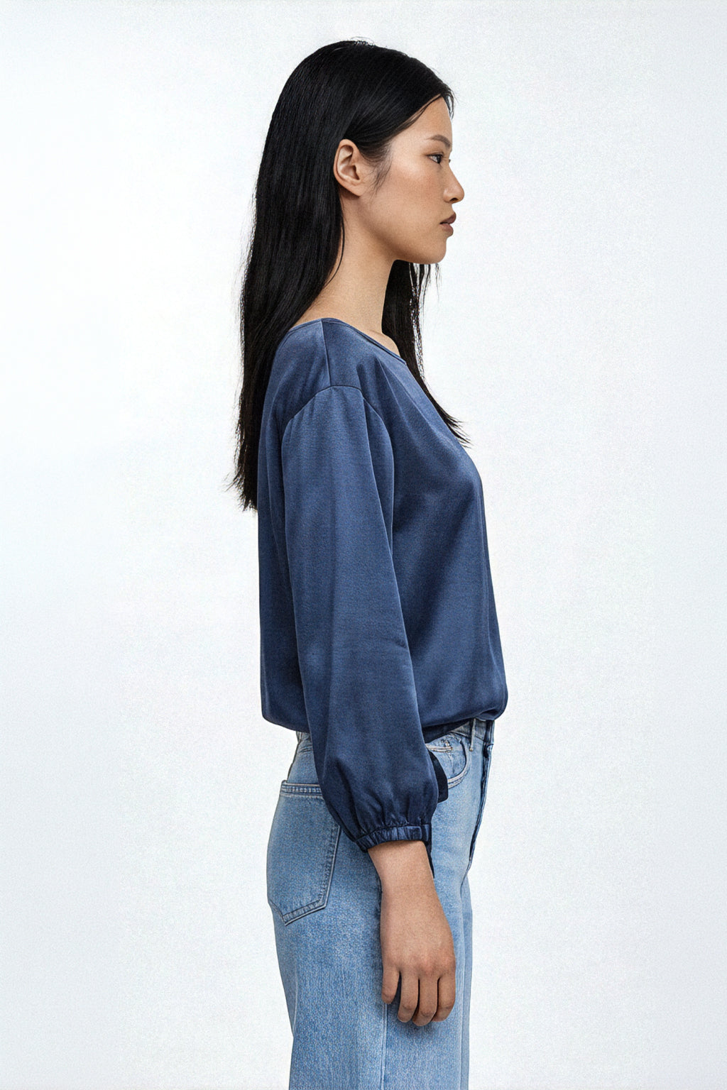 Blusa fluida con coulisse