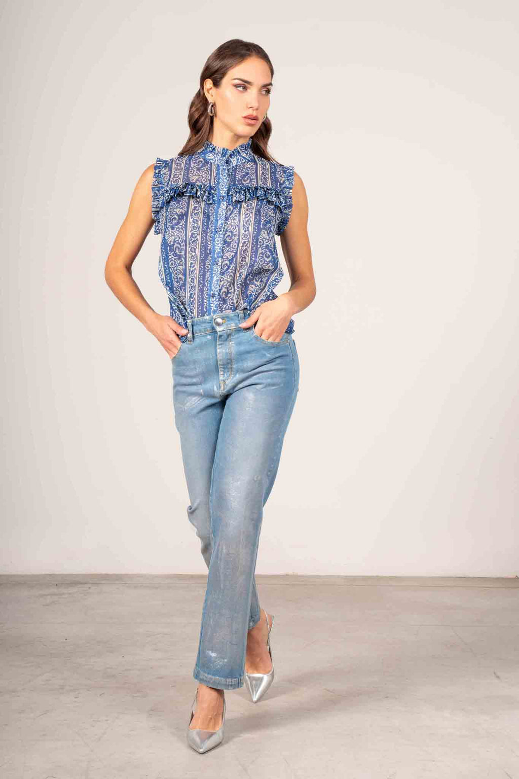Jeans metallico