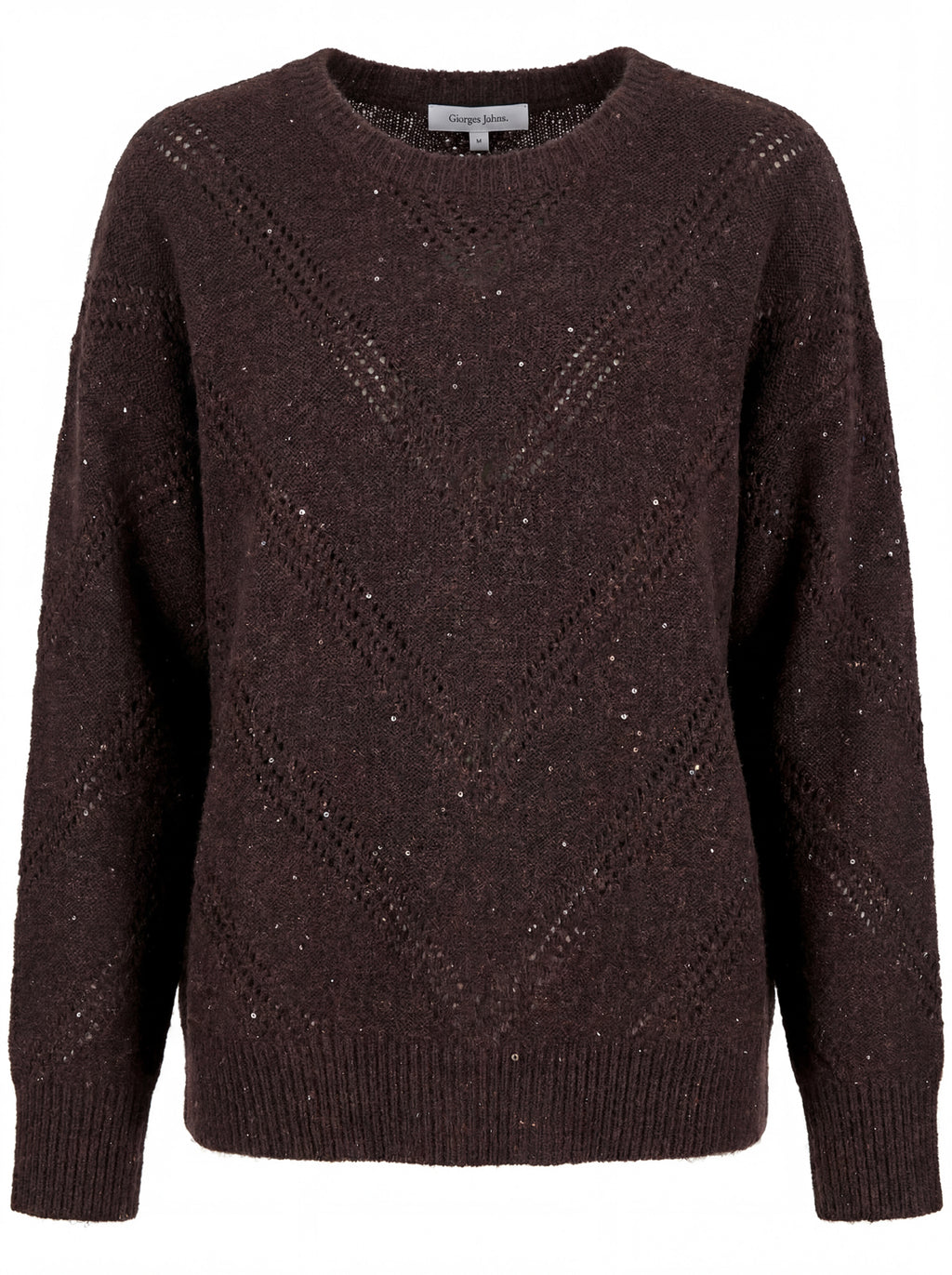 Maglia traforata con micropaillettes