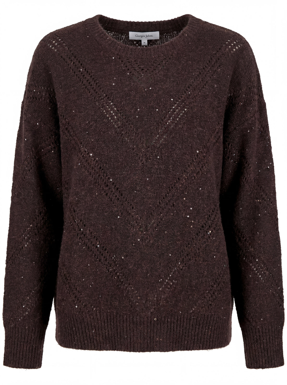 Maglia traforata con micropaillettes