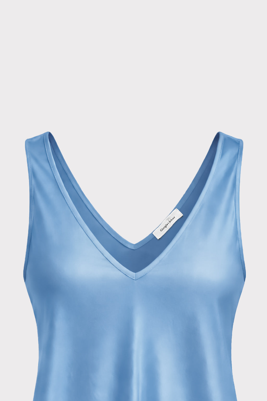 Top satin scollo a V