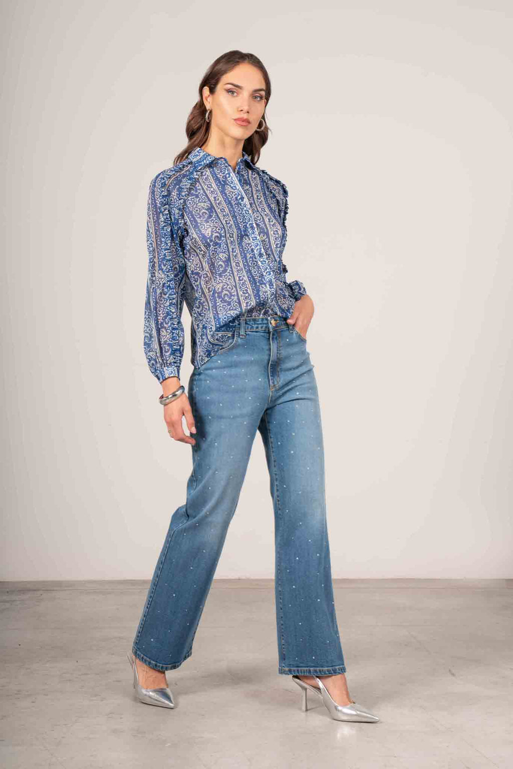 Jeans con strass