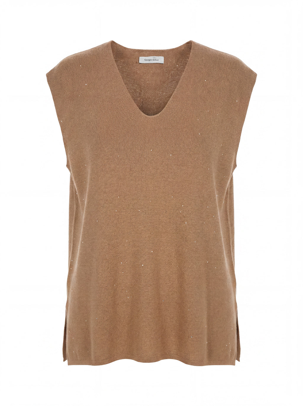 Top in maglia micropaillettes