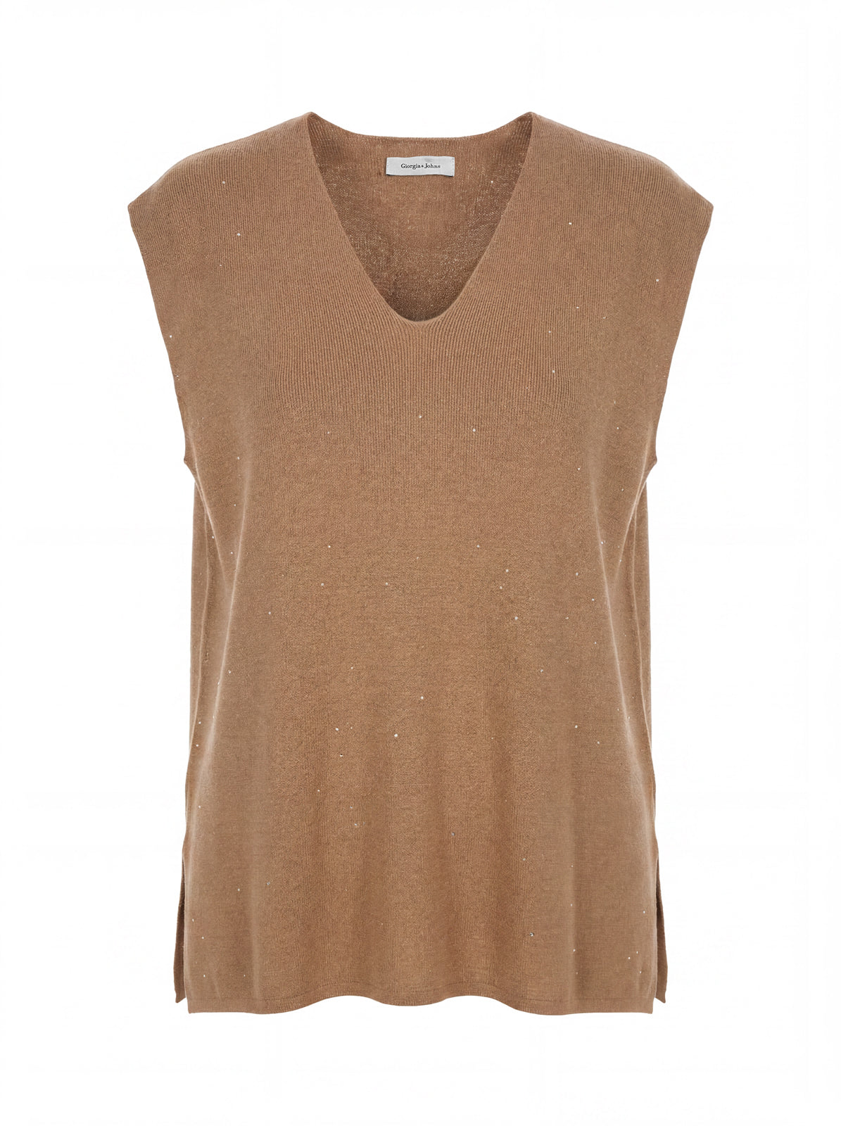 Top in maglia micropaillettes