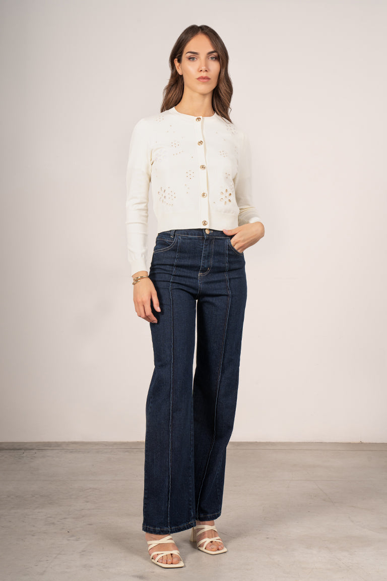 Cardigan con ricami