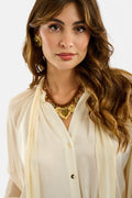 Blusa collo foulard