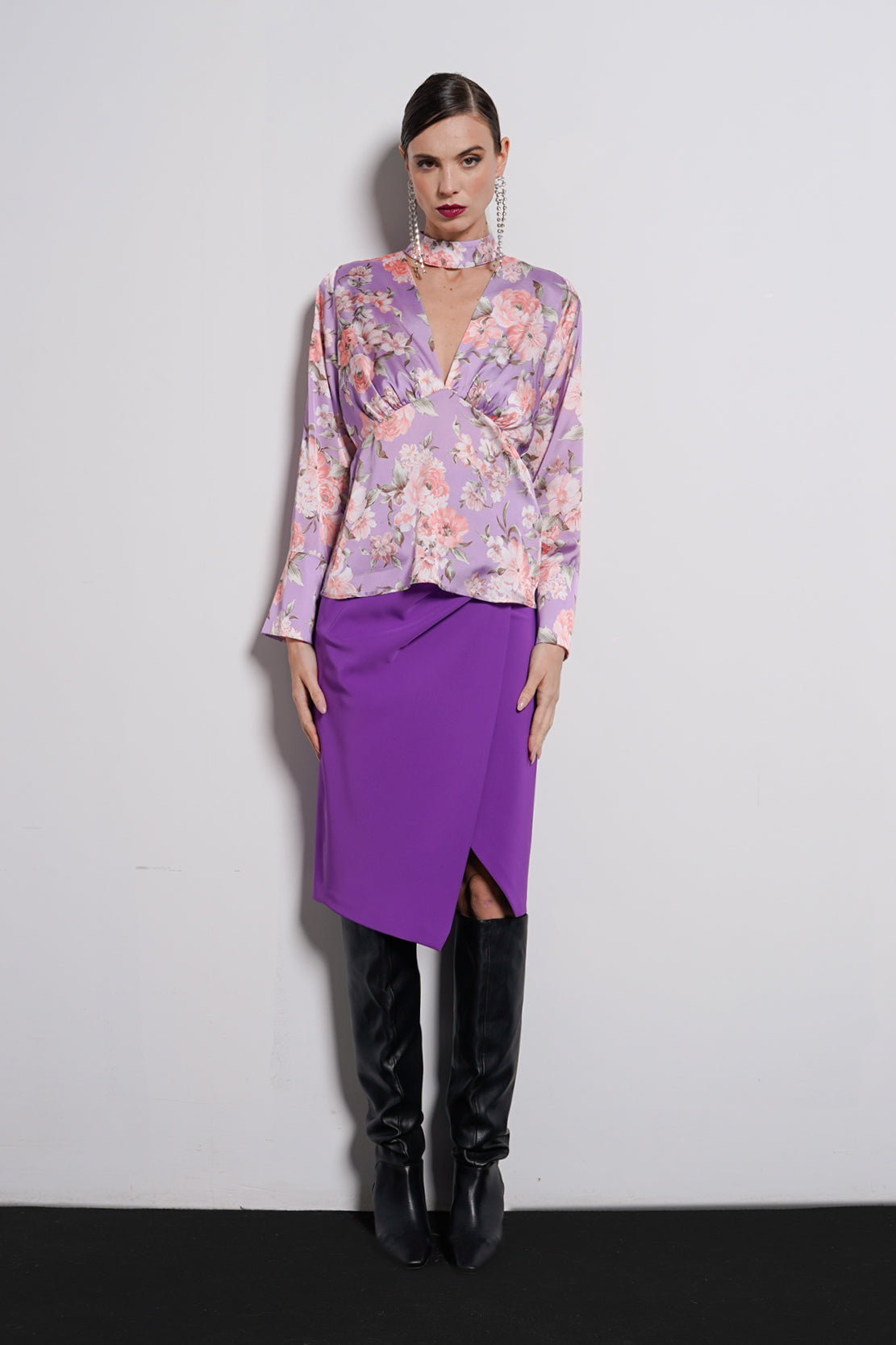 Blusa collo anello