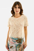 Blusa pizzo e paillettes