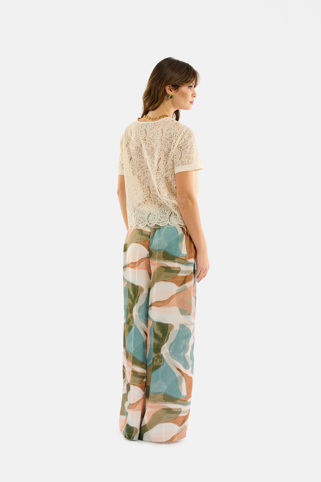 Blusa pizzo e paillettes