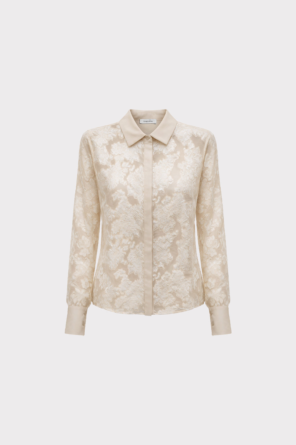 Camicia ricamo floreale