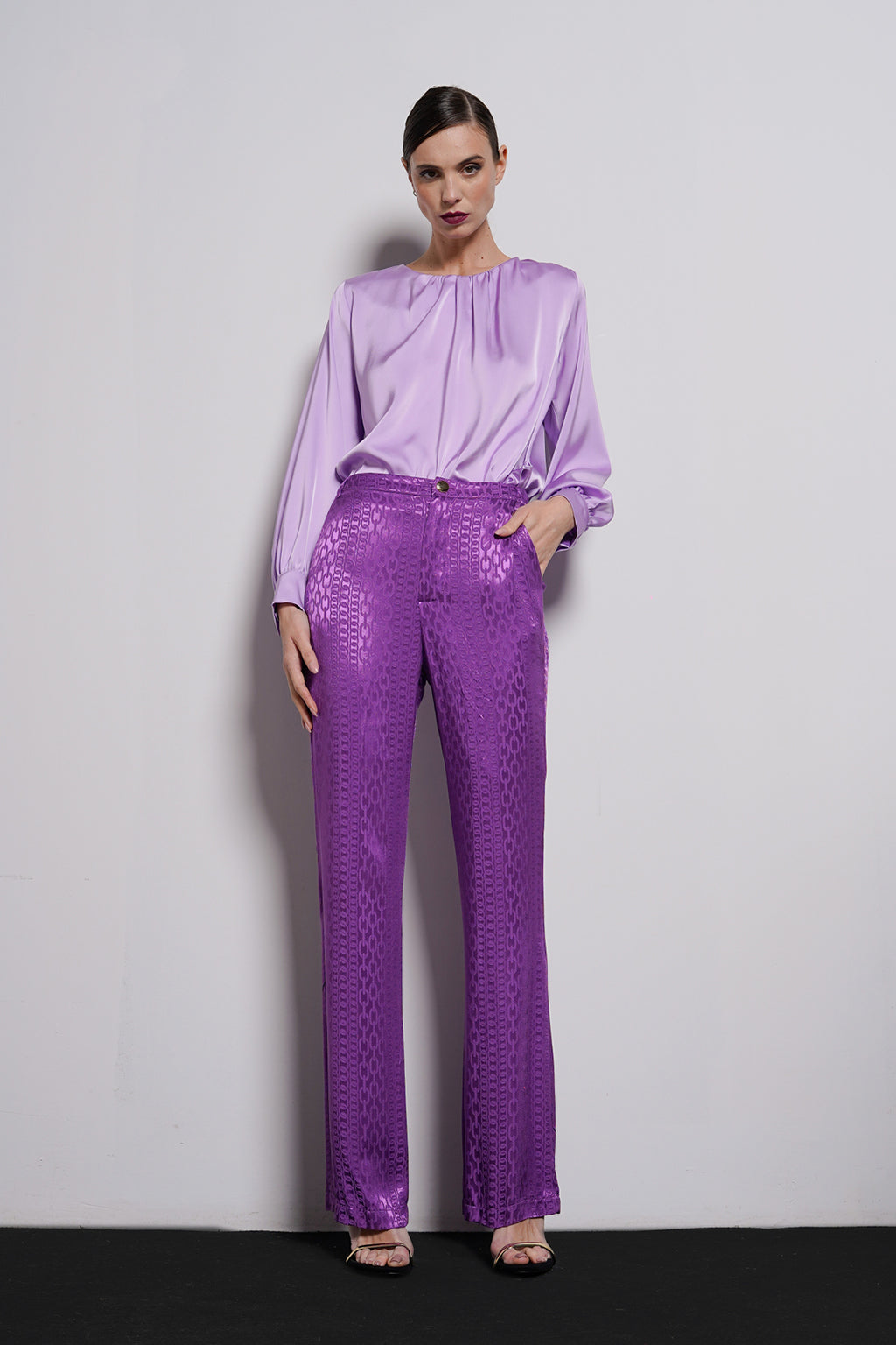 Pantalone jacquard catene