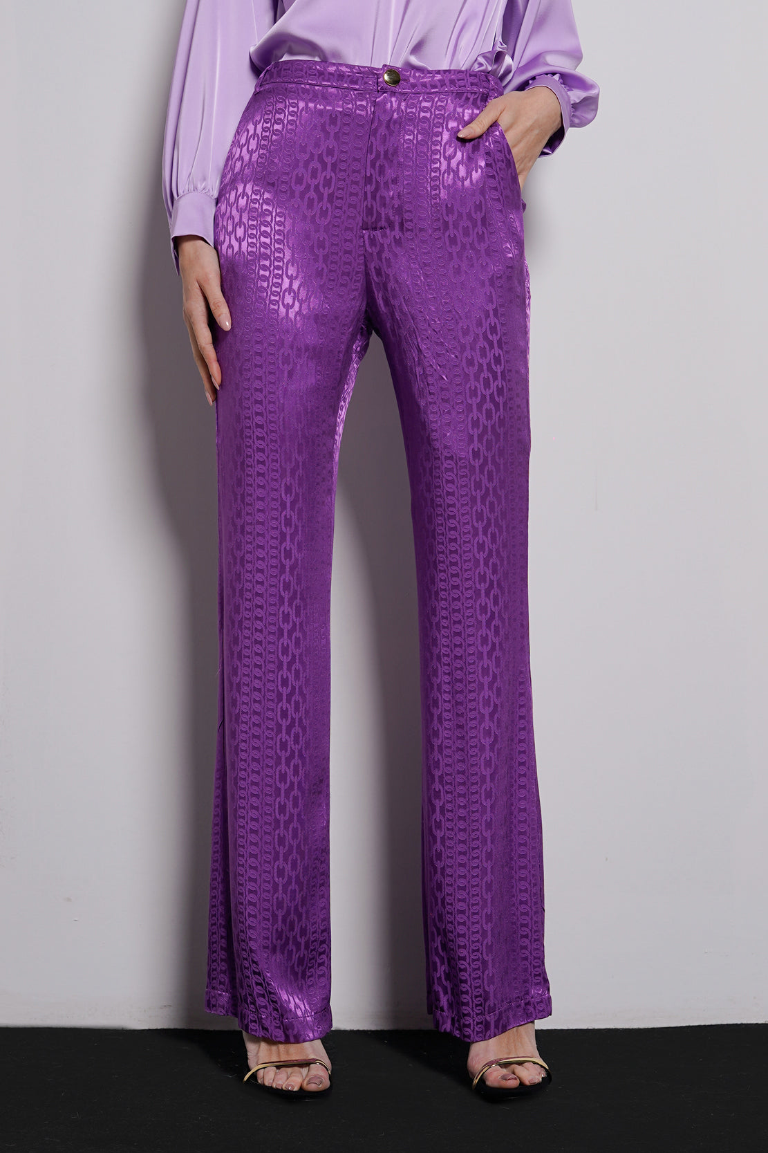 Pantalone jacquard catene