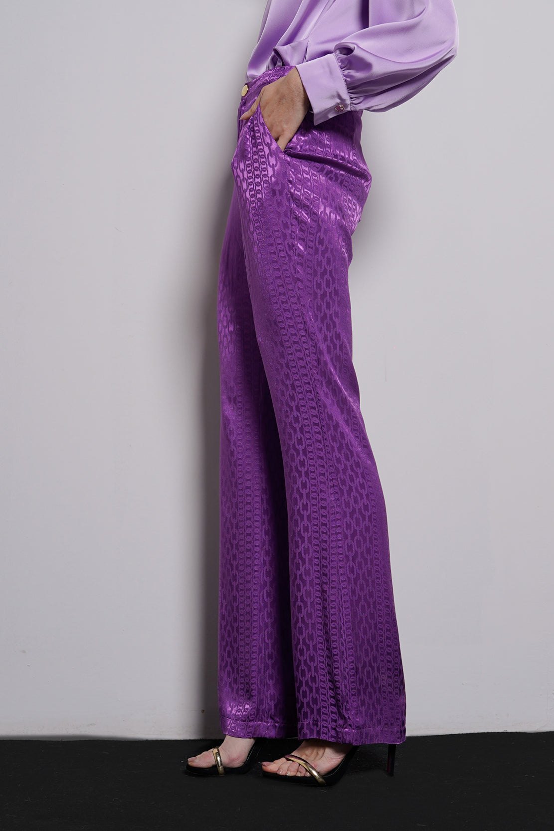 Pantalone jacquard catene