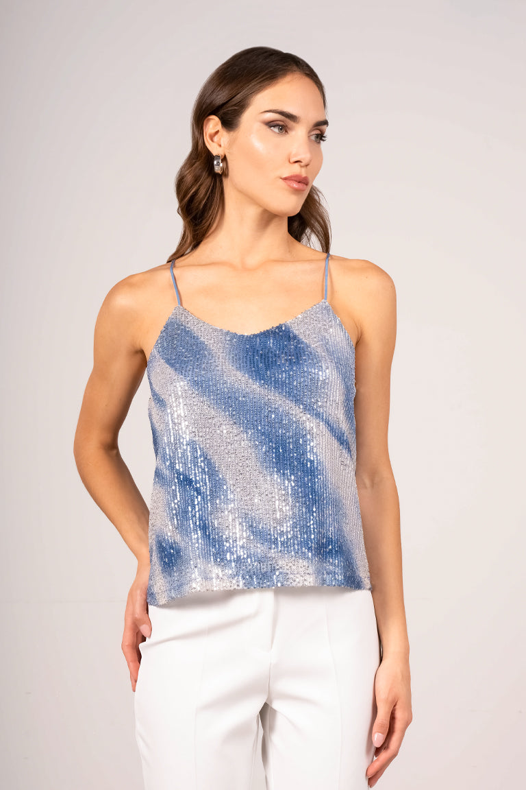 Top in paillettes