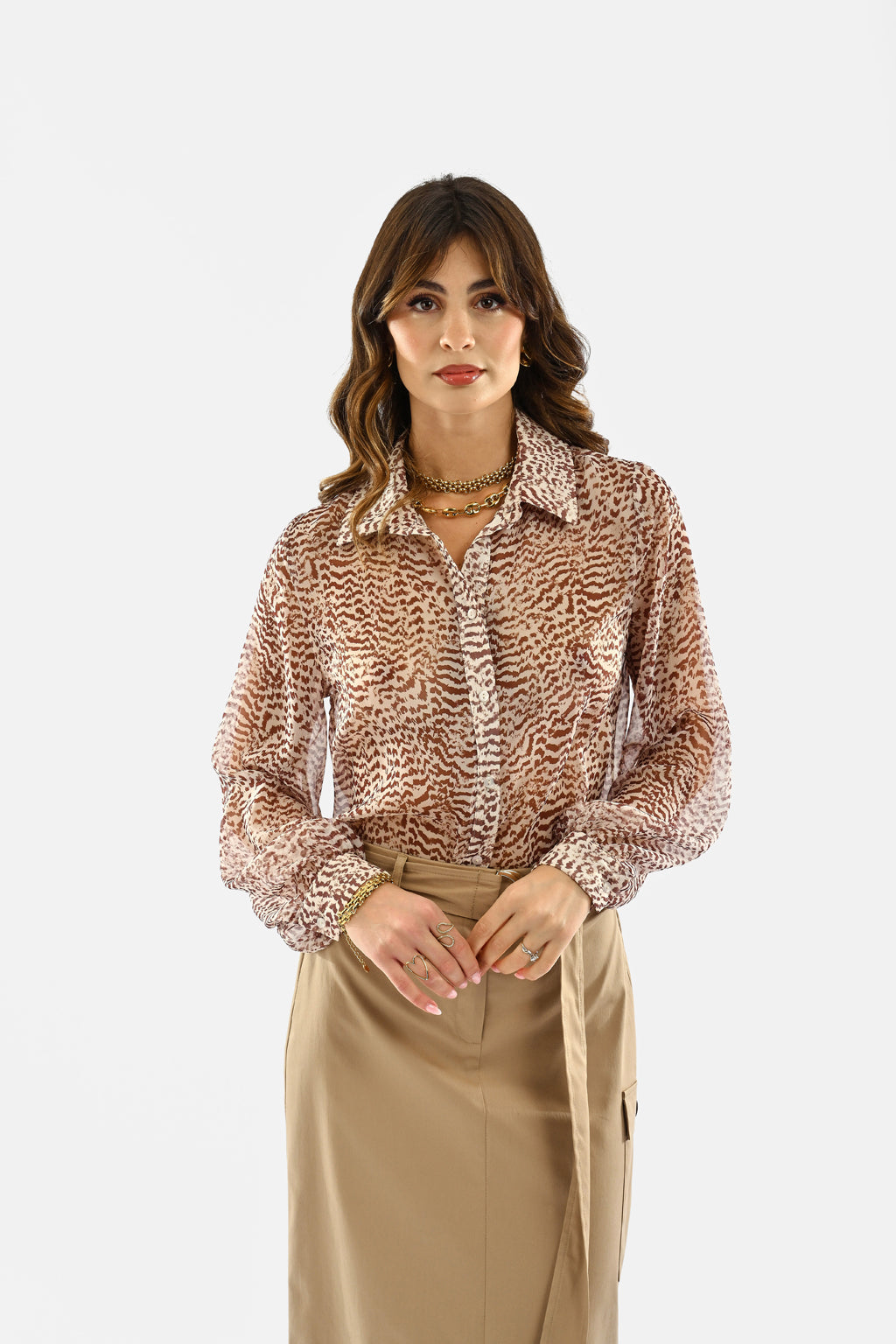 Camicia stampa micromacula