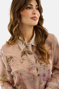 Camicia stampa floreale acquerello