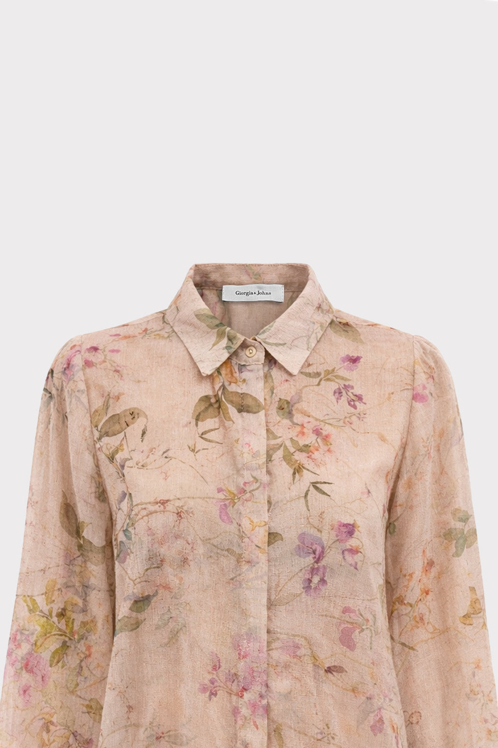 Camicia stampa floreale acquerello