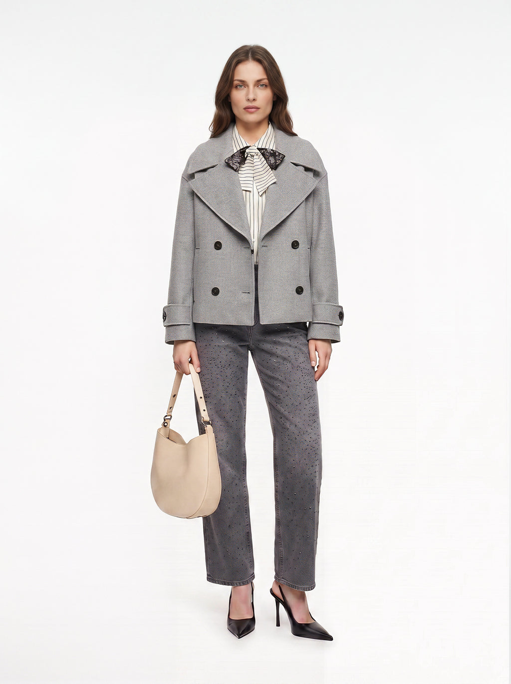 Cappotto corto doppiopetto