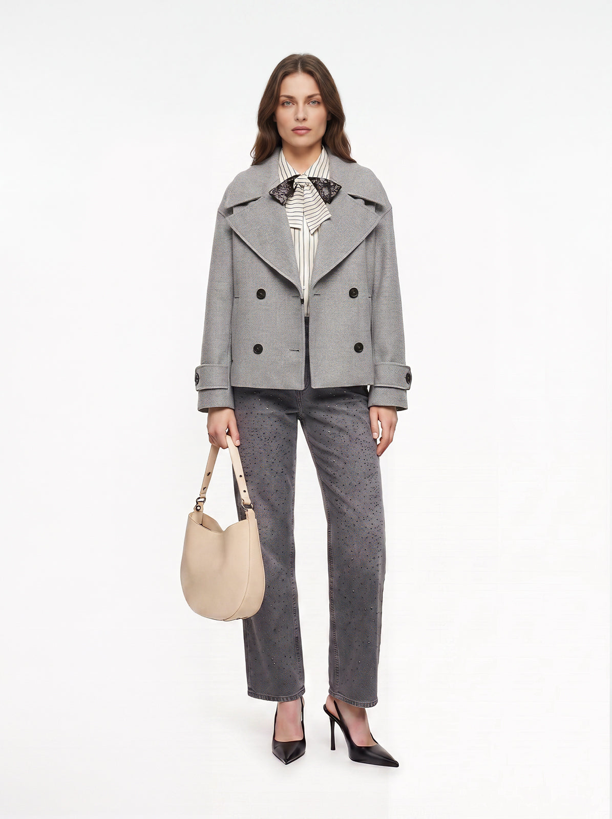 Cappotto corto doppiopetto