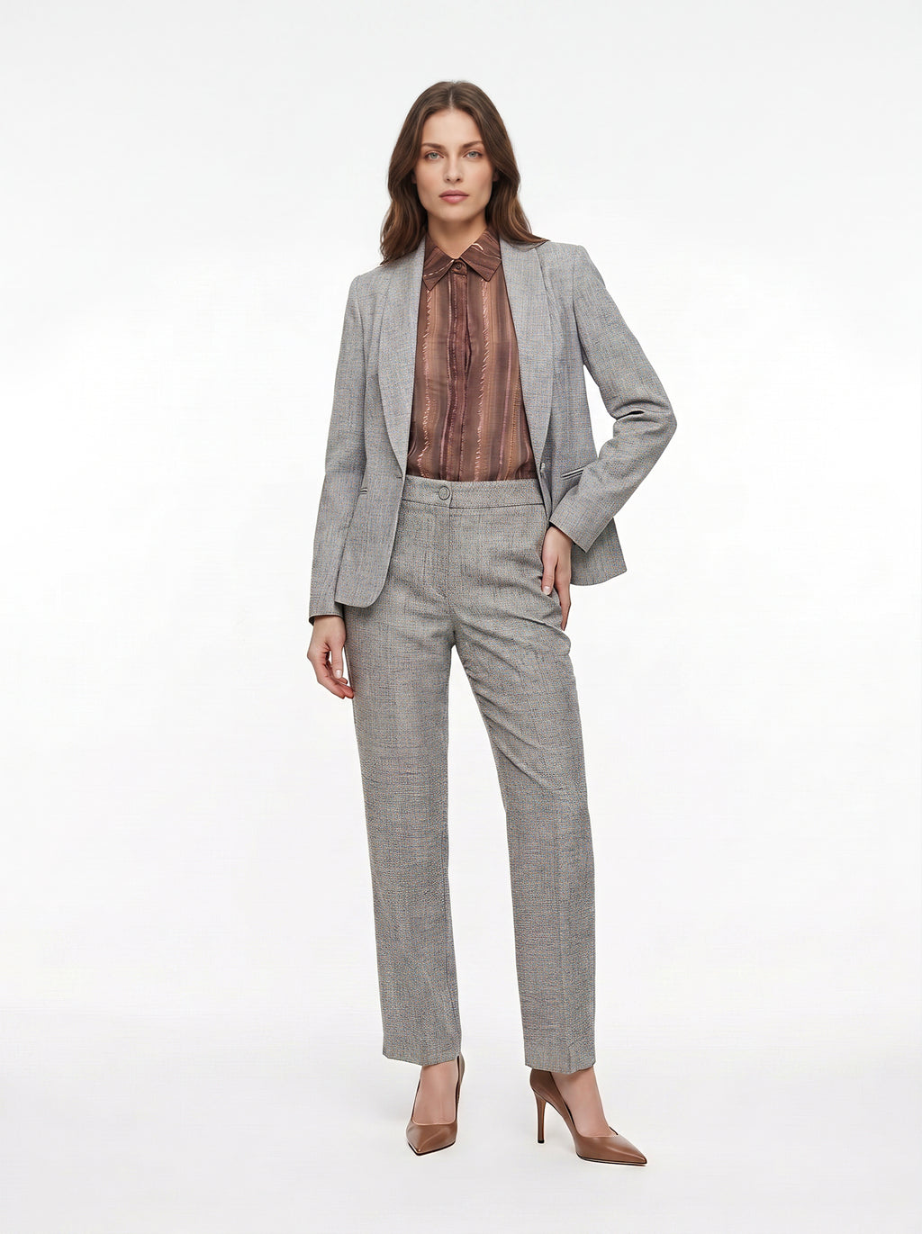 Blazer monopetto in grisaglia