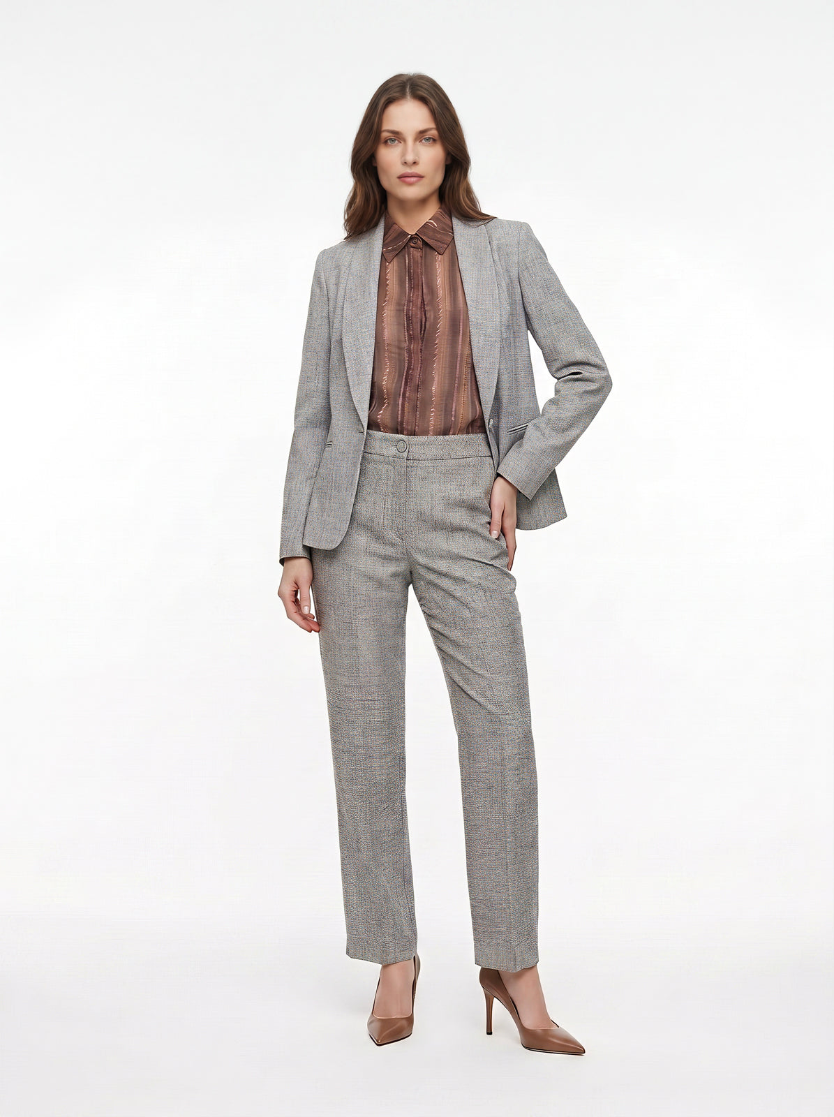 Blazer monopetto in grisaglia