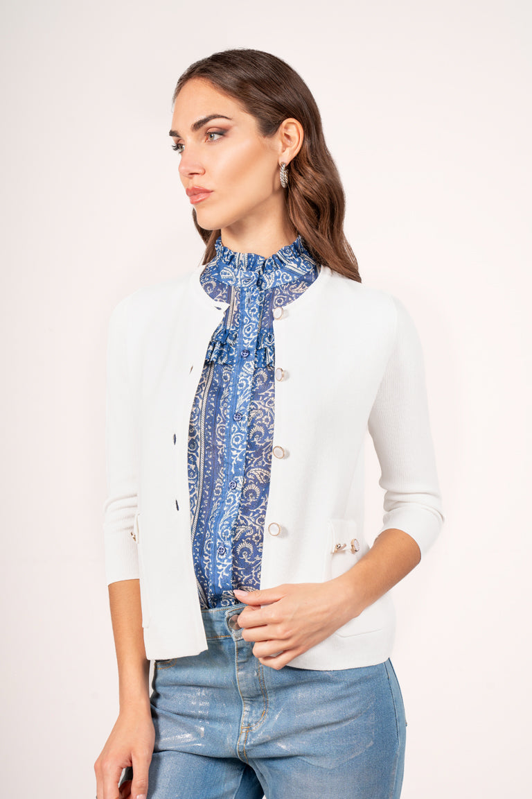 Cardigan in maglia con tasche