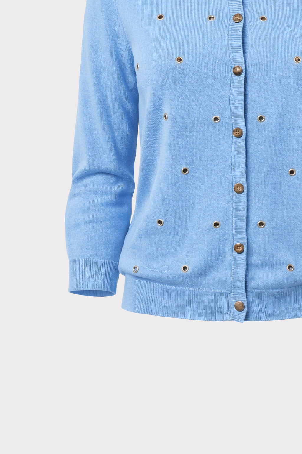 Cardigan con occhielli