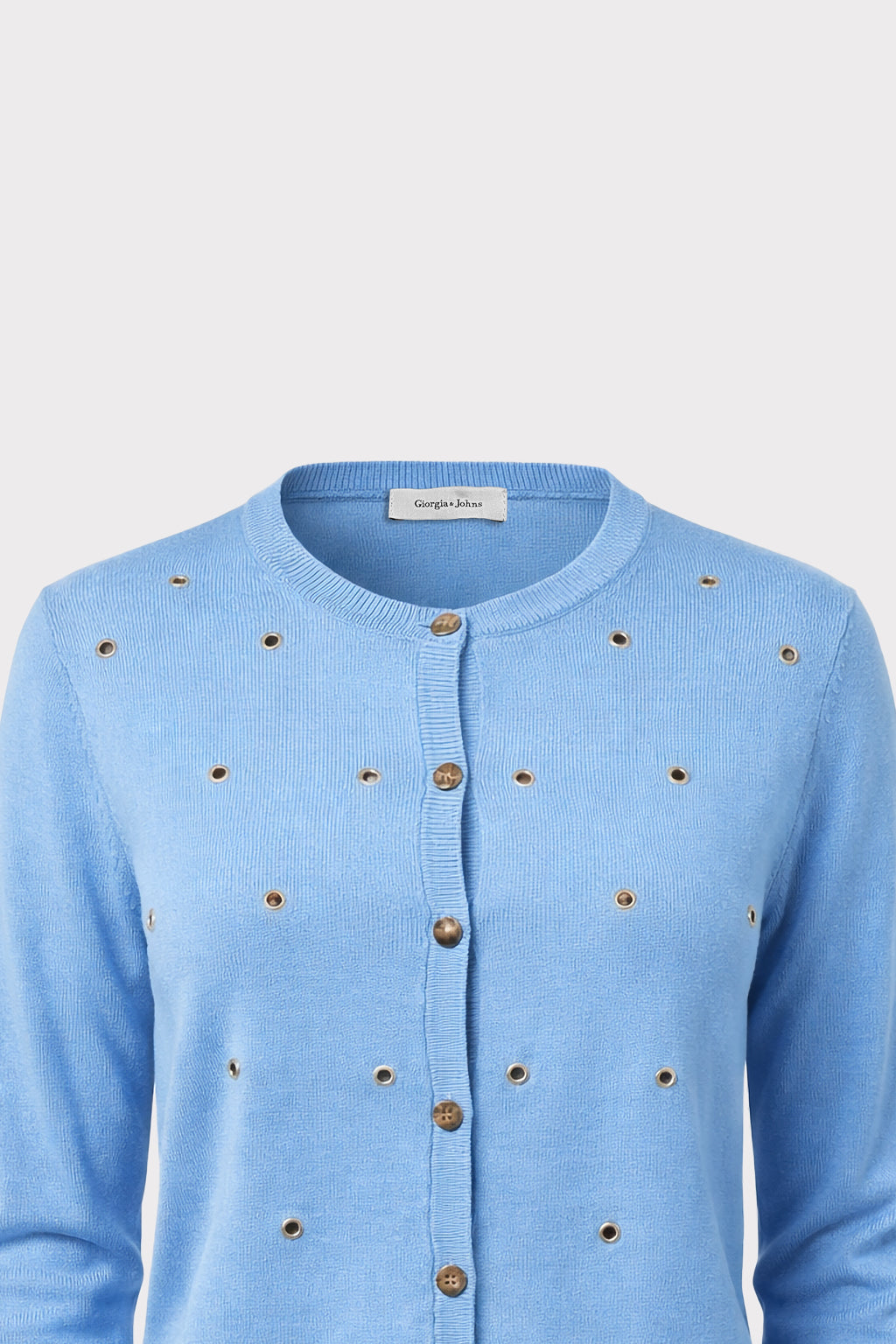 Cardigan con occhielli