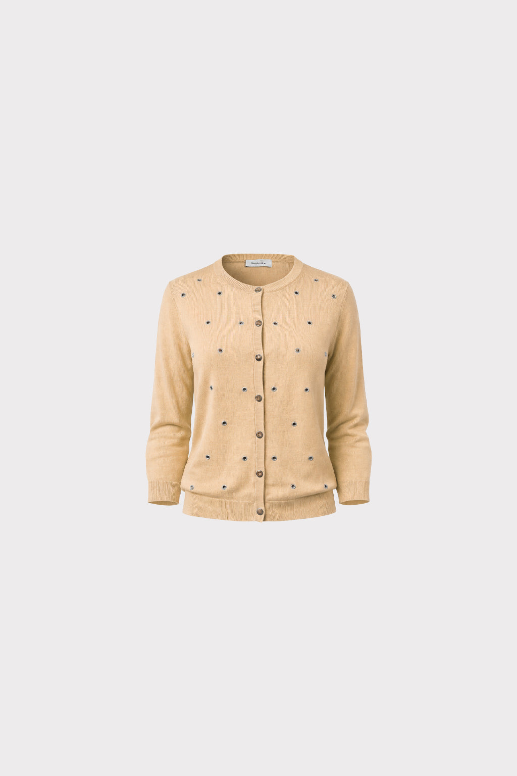 Cardigan con occhielli