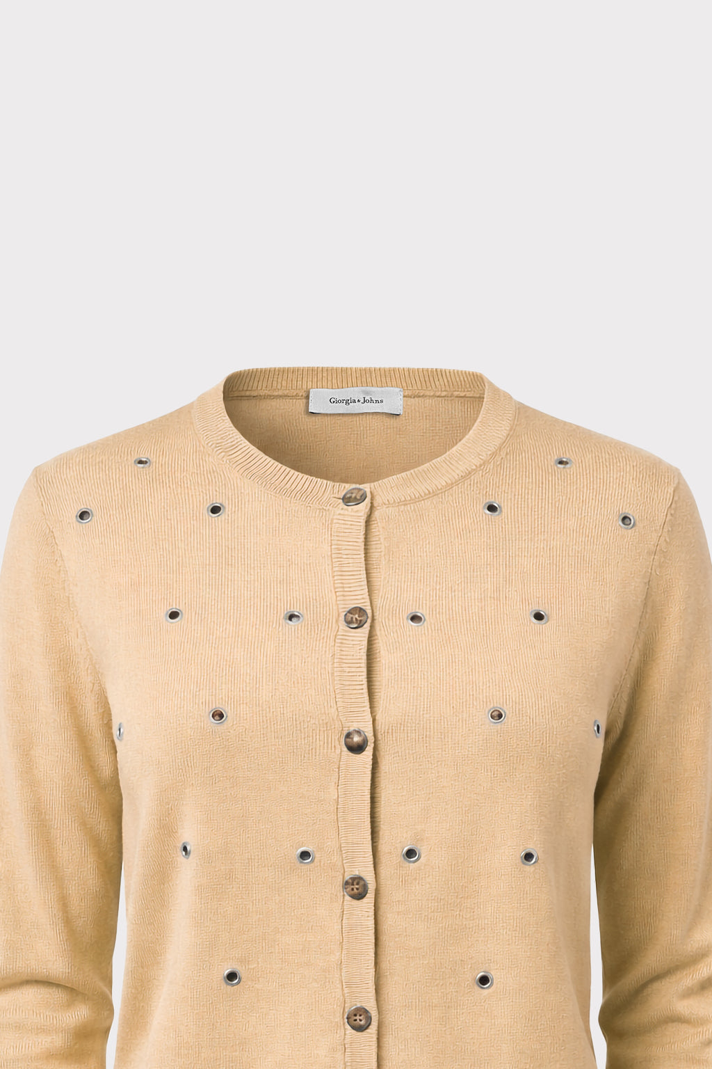 Cardigan con occhielli