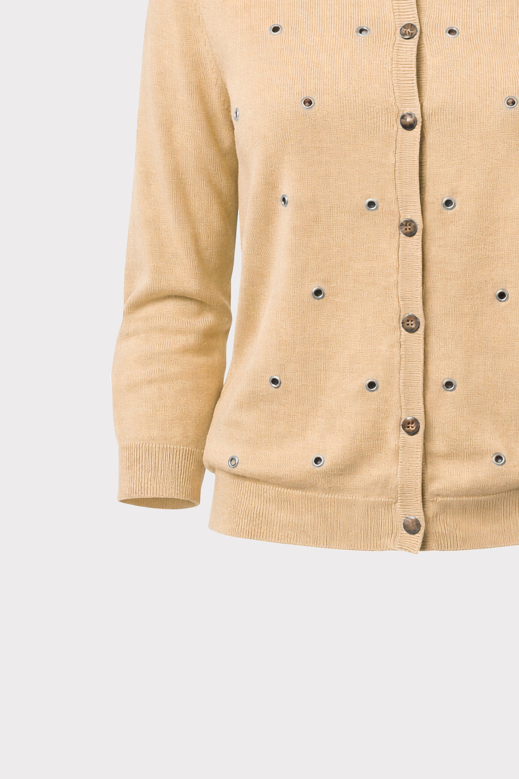Cardigan con occhielli