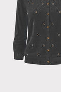 Cardigan con occhielli
