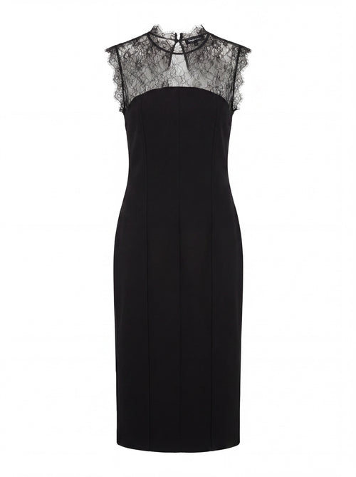Abito midi inserto pizzo