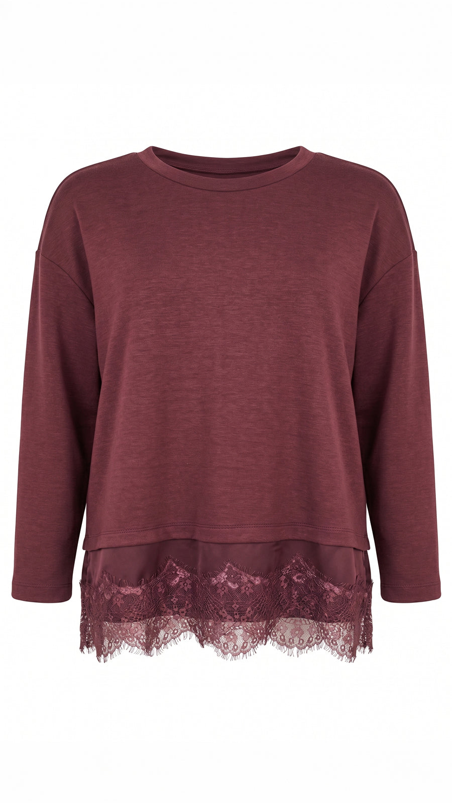Maglia modal pizzo al fondo