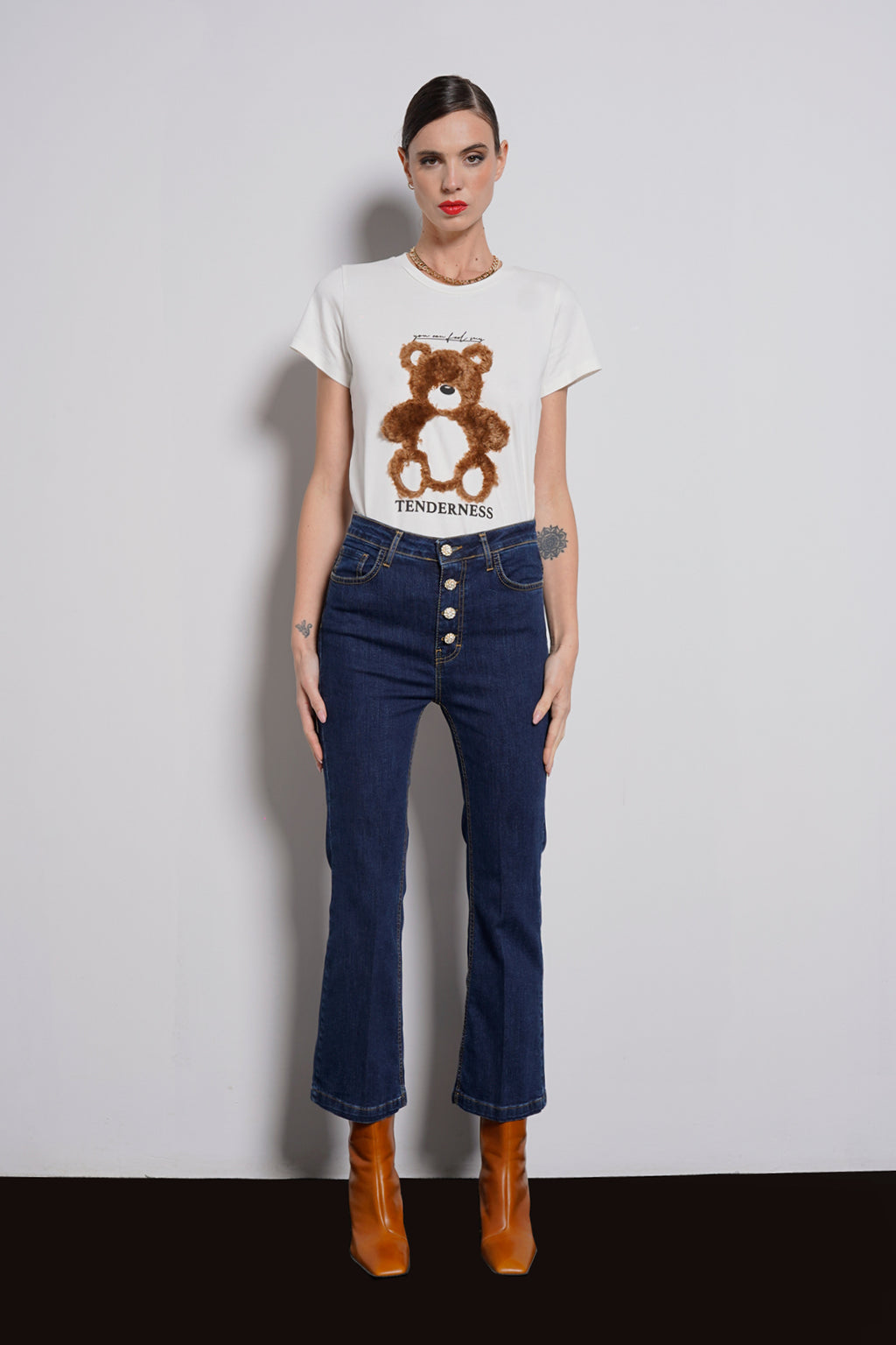 Jeans bottoni gioiello