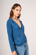 Cardigan con accessori
