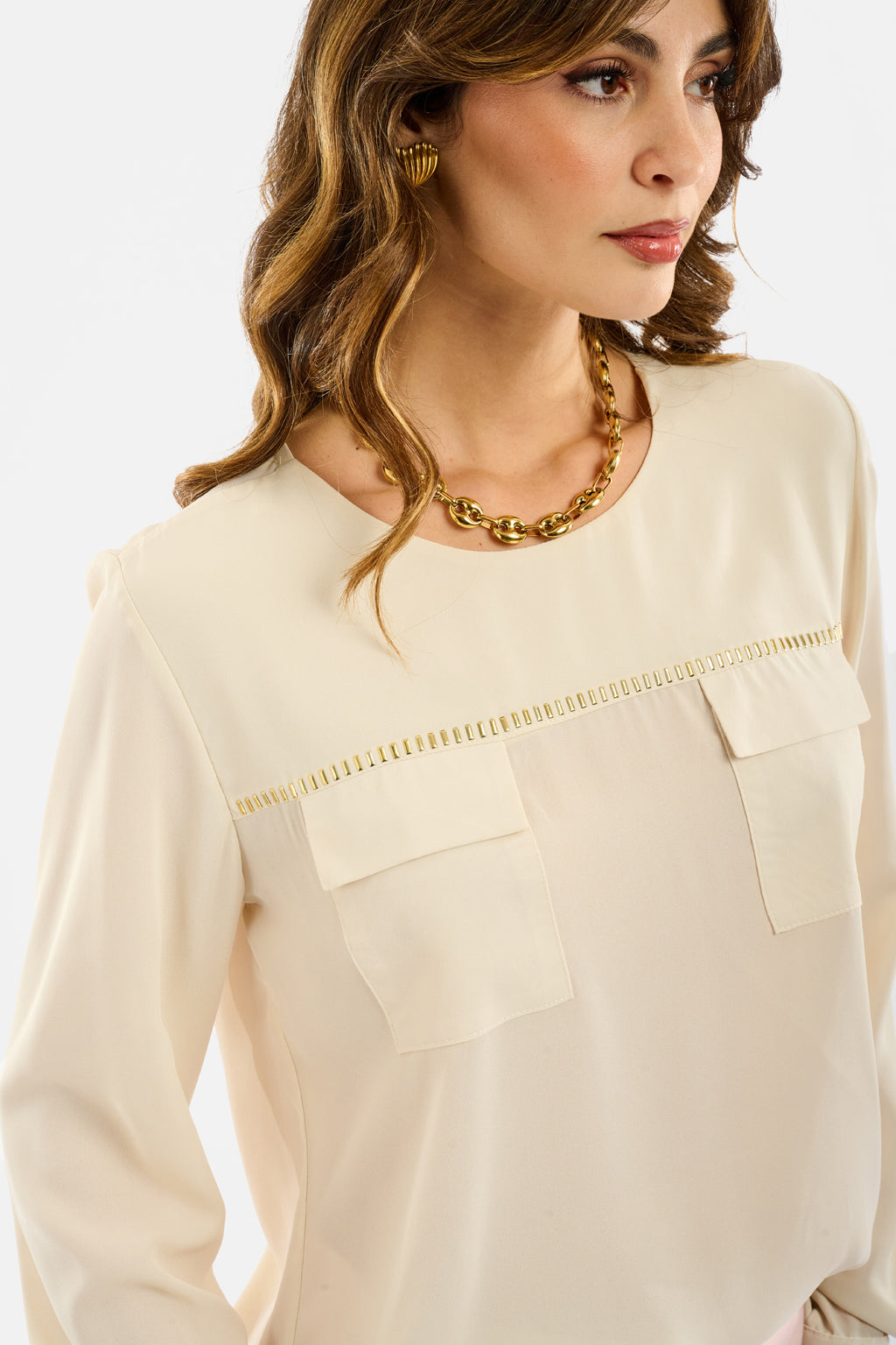 Blusa dettagli catena