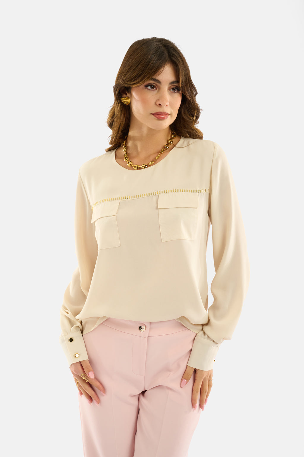Blusa dettagli catena
