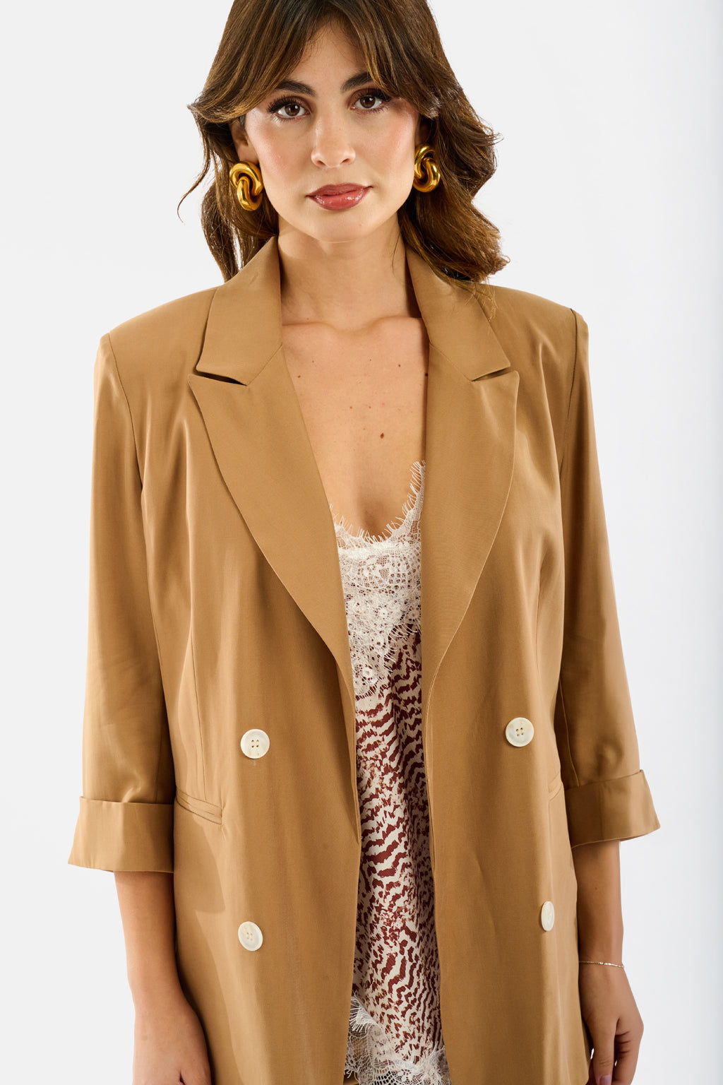 Blazer finta abbottonatura
