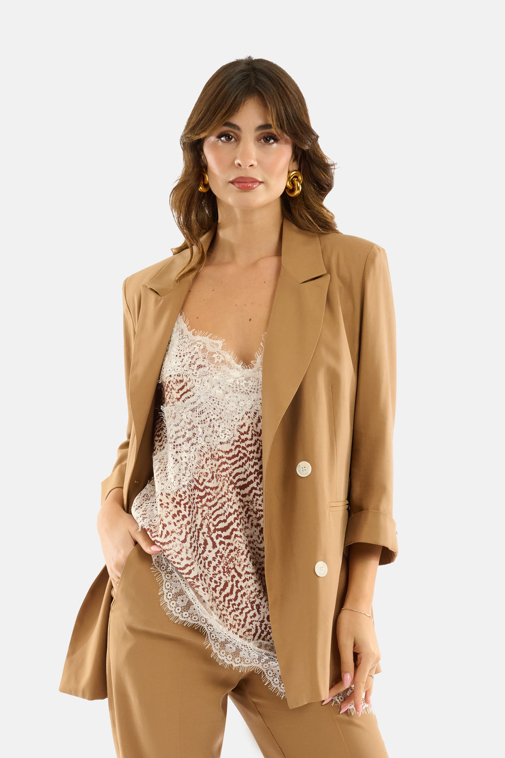 Blazer finta abbottonatura