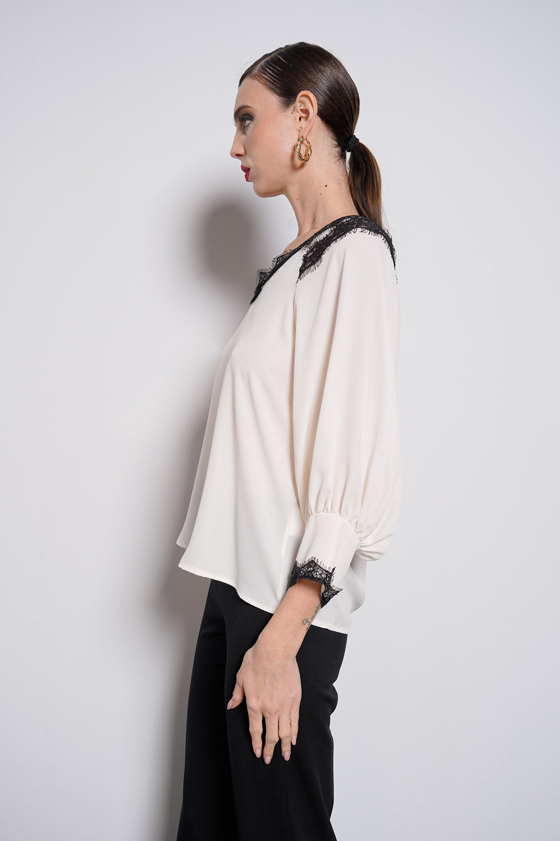 Blusa inserti pizzo
