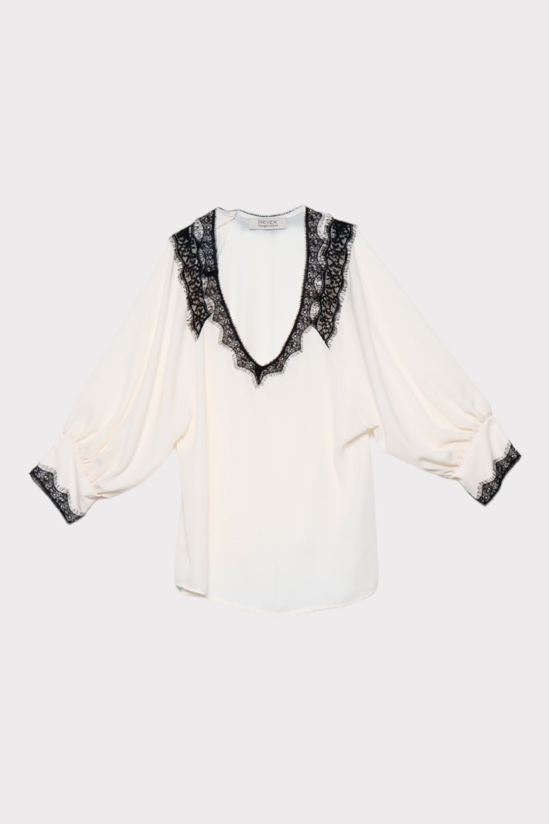 Blusa inserti pizzo