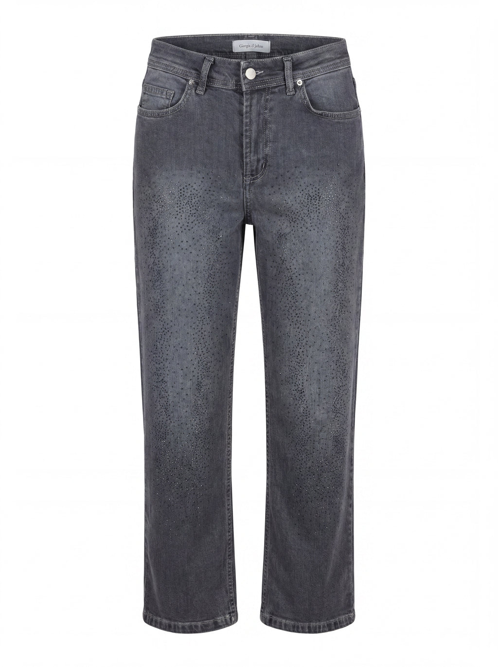 Jeans palazzo con strass