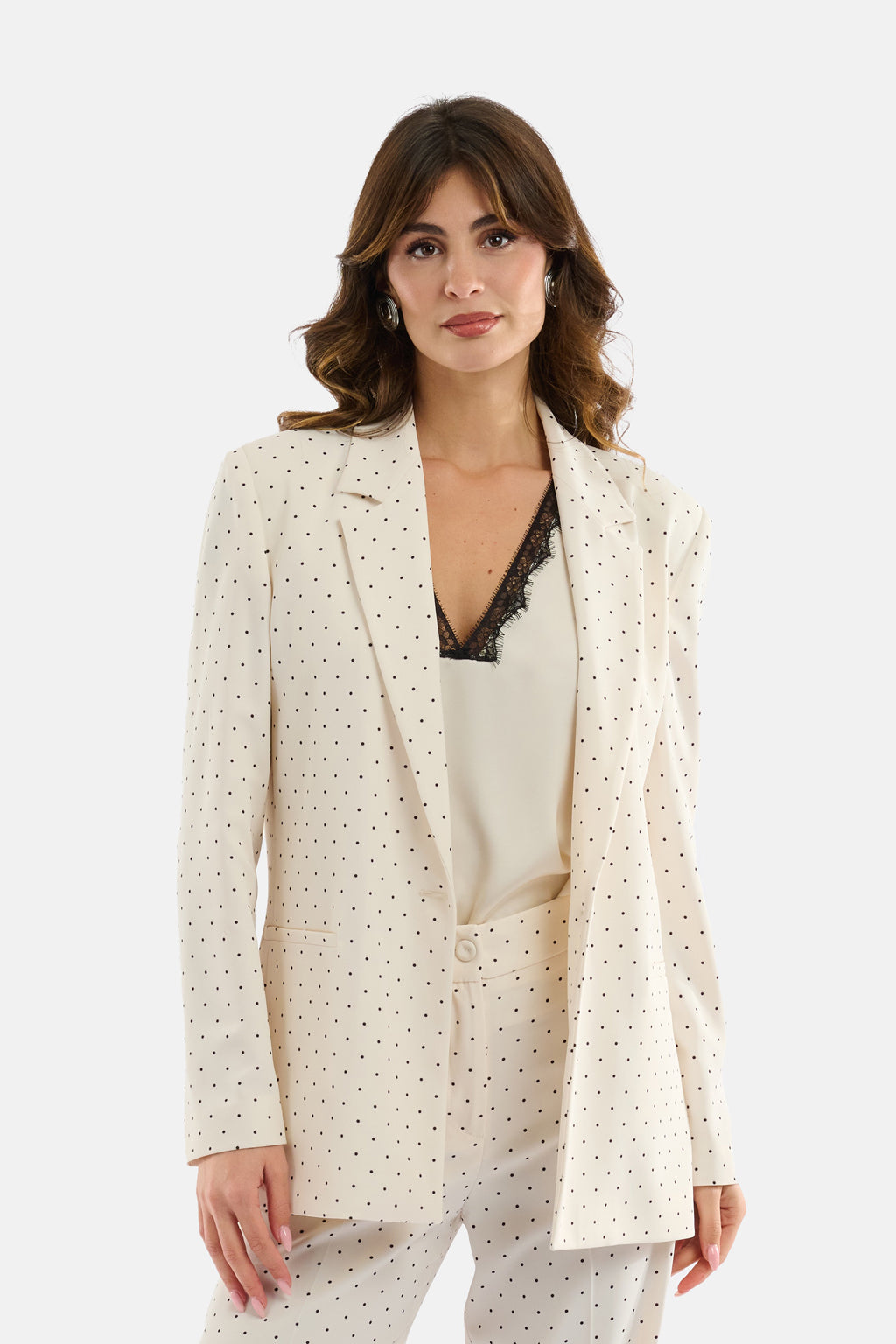 Blazer monopetto pois