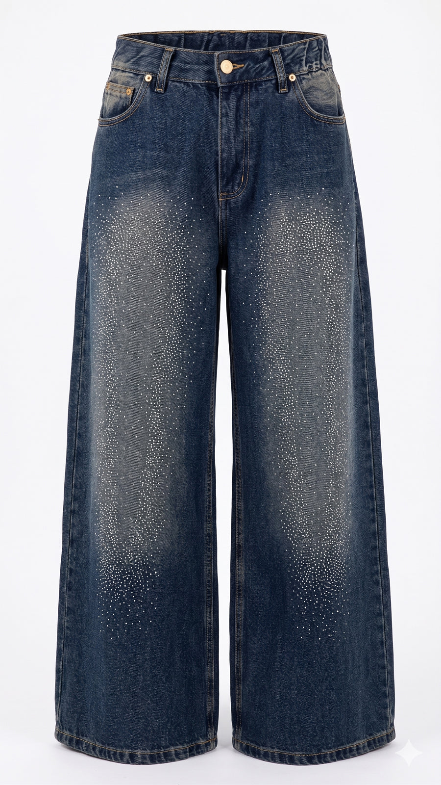 Jeans bustino elastico e strass
