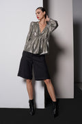 Blusa tessuto laminato