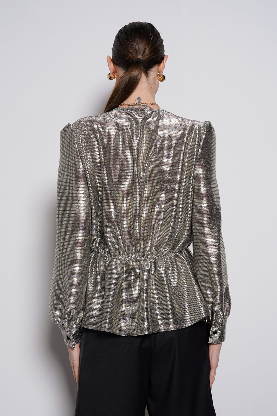 Blusa tessuto laminato