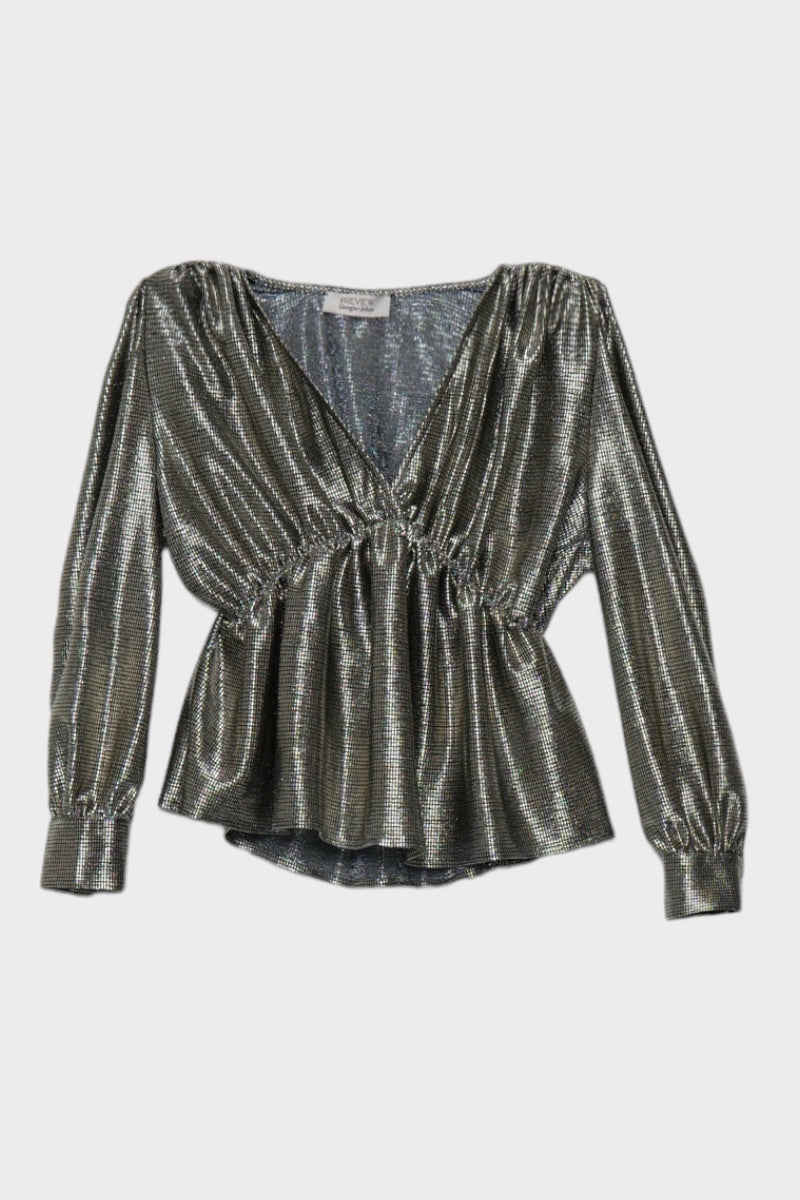 Blusa tessuto laminato