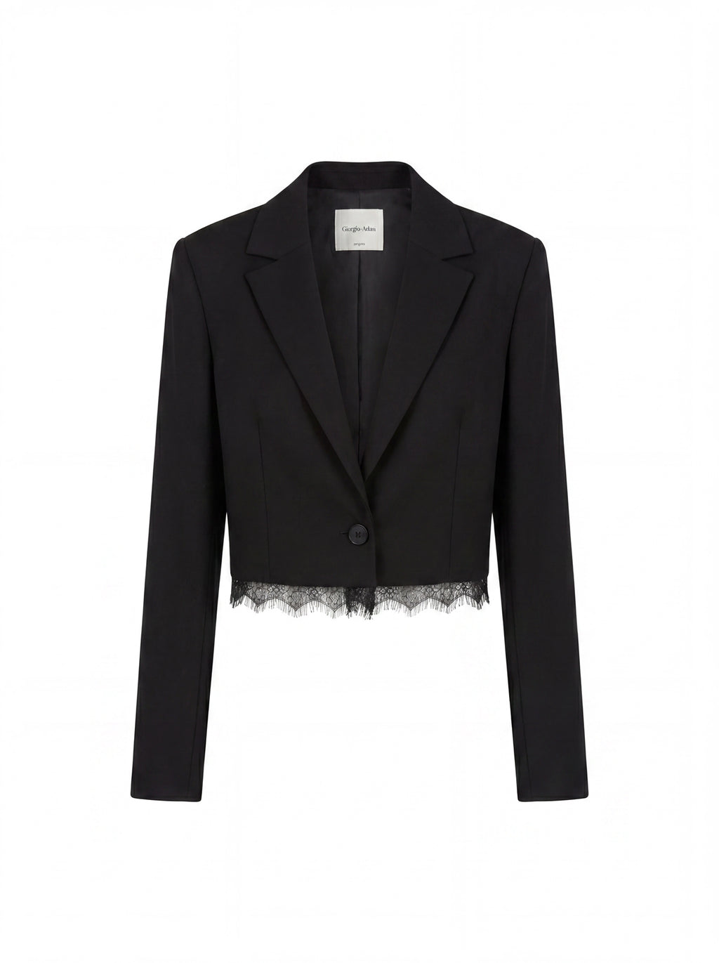 Giacca cropped con pizzo
