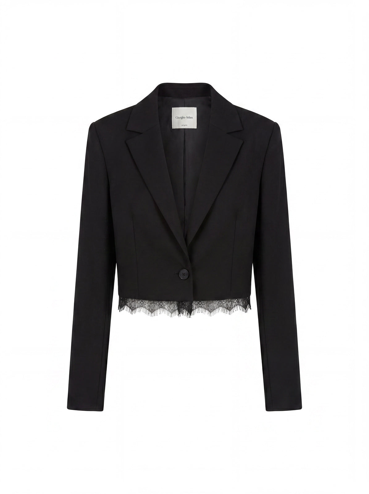 Giacca cropped con pizzo
